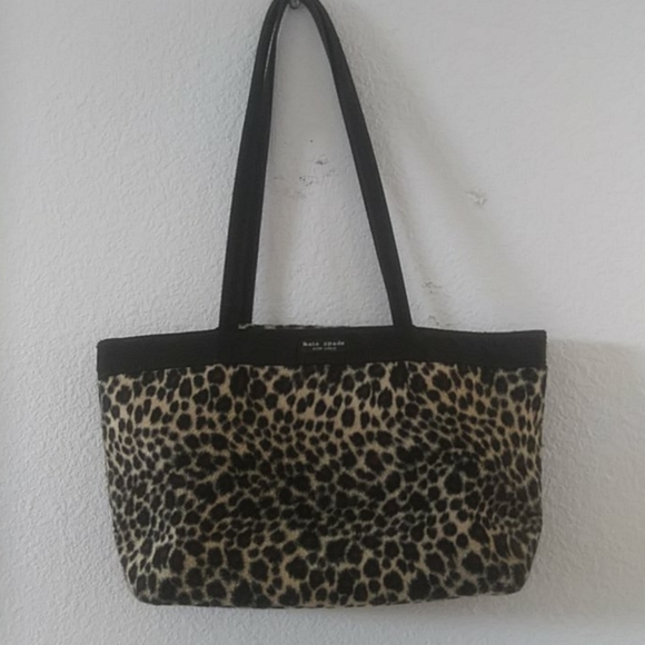 Handbags - Kate spade animal print faux fur purse